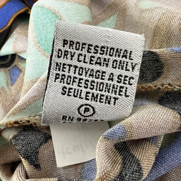 Tibi Womens Green Paisley Long Sleeve Dress Silk Blend Psychedelic Print size M - Picture 11 of 12